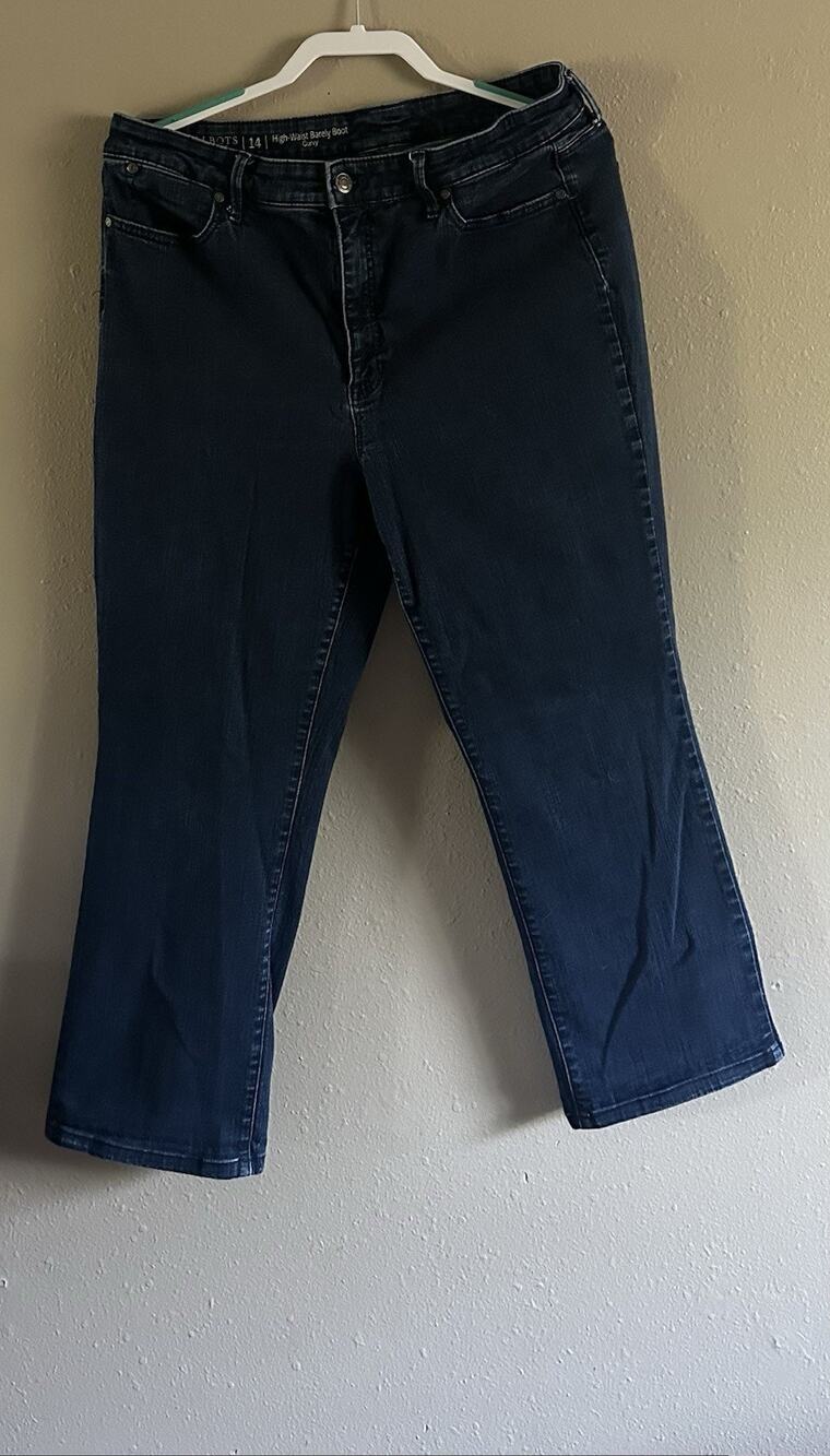 Talbots Womens Bootcut Jeans Size 14 Flawless Five Pocket Dark Wash Denim